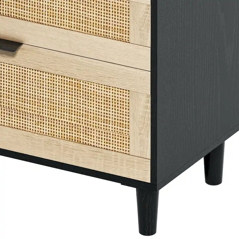 Bedroom Rattan Dresser with Drawers