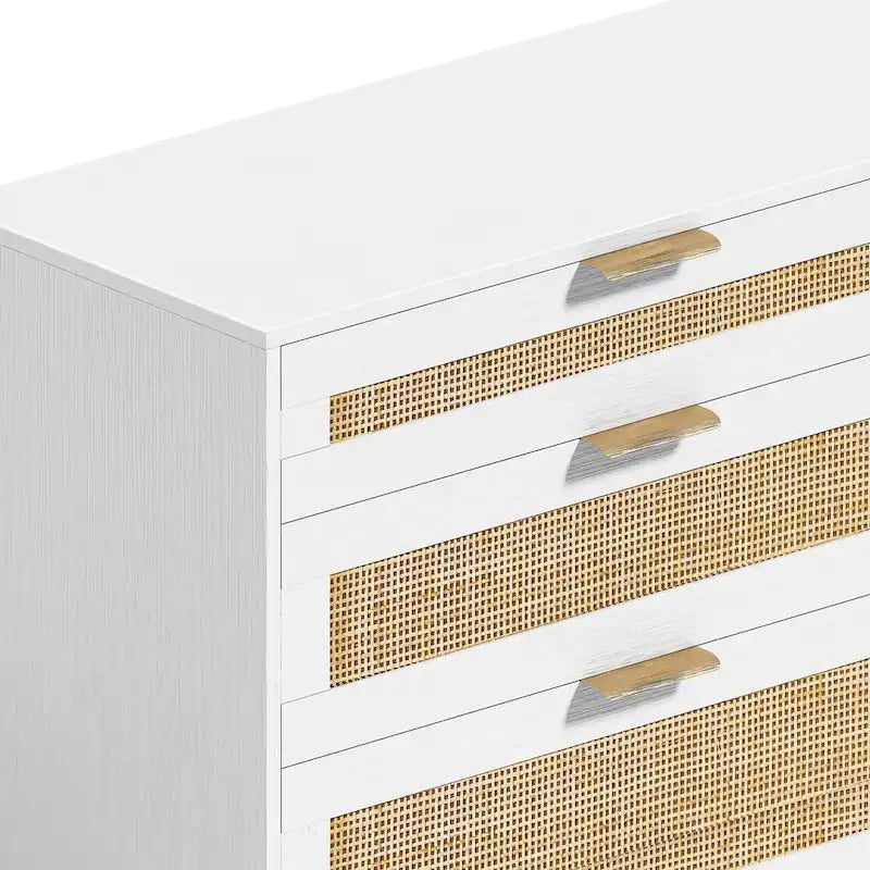 Bedroom Rattan Dresser with Drawers