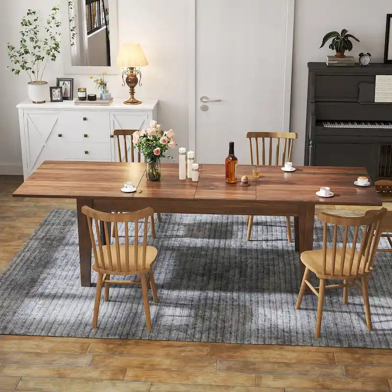 Versatile Extendable Wooden Kitchen Table for Various Occasions