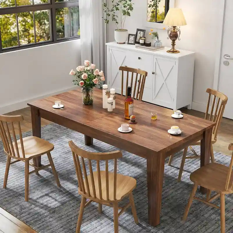 Versatile Extendable Wooden Kitchen Table for Various Occasions