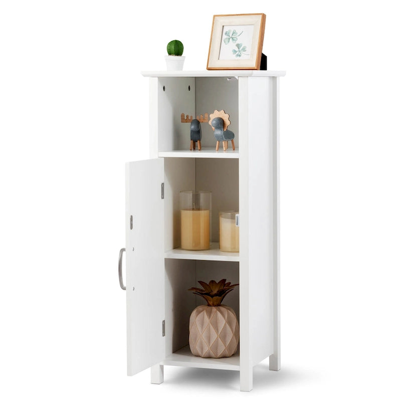 Bathroom Floor Storage Cabinet Free Standing w/ Single Door