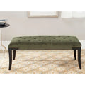 Leia Cream Tufted Nailhead Bench - 48Wx20Dx19H