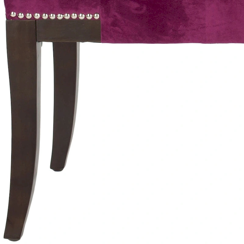 Leia Cream Tufted Nailhead Bench - 48Wx20Dx19H