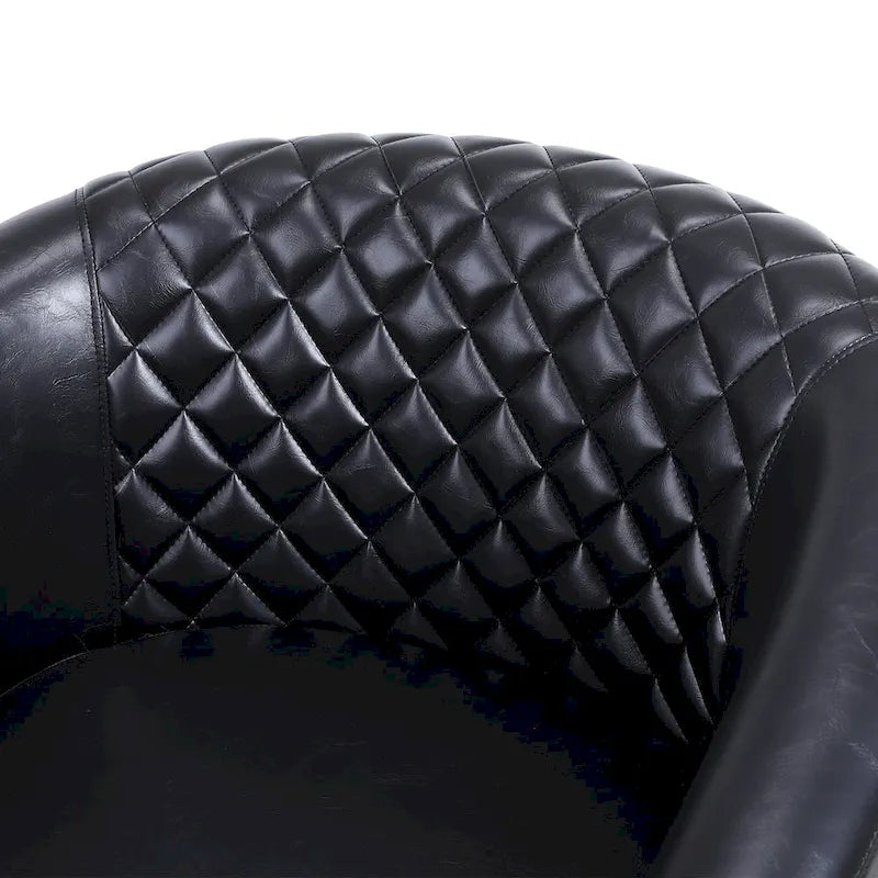 Accent Barrel Chair Living Room With Nailheads And Solid Wood Legs