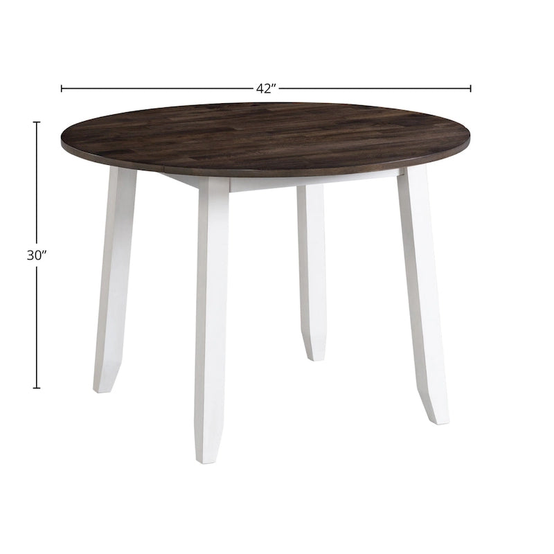 Grey and White Drop Leaf Table