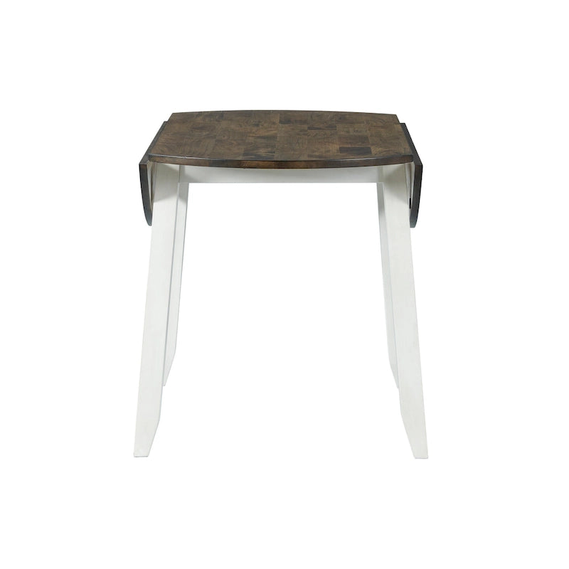 Grey and White Drop Leaf Table