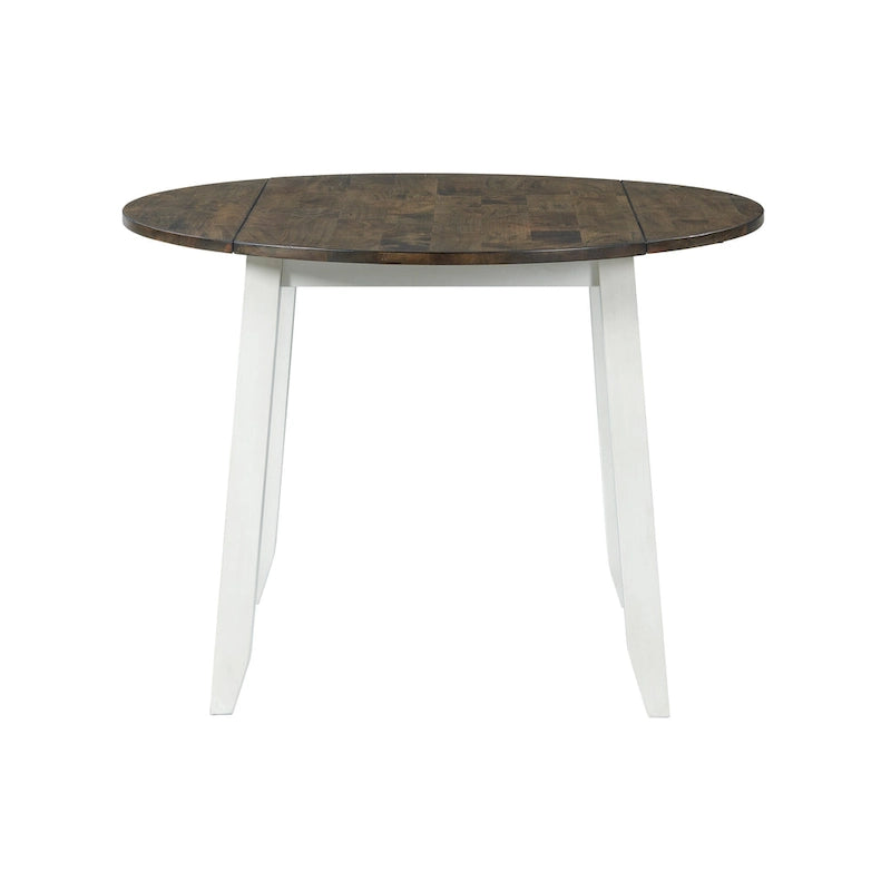 Grey and White Drop Leaf Table