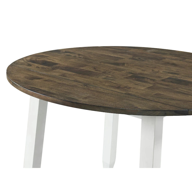 Grey and White Drop Leaf Table