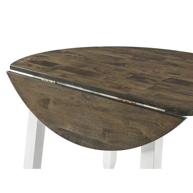 Grey and White Drop Leaf Table