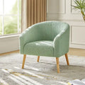 Modern 31W Boucle Armchair with Solid Wood Legs by