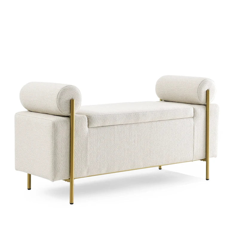Upholstered Velvet Storage Bench