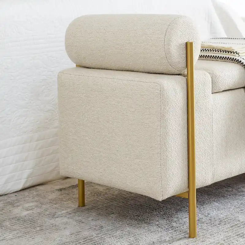 Upholstered Velvet Storage Bench