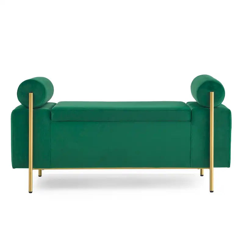 Upholstered Velvet Storage Bench
