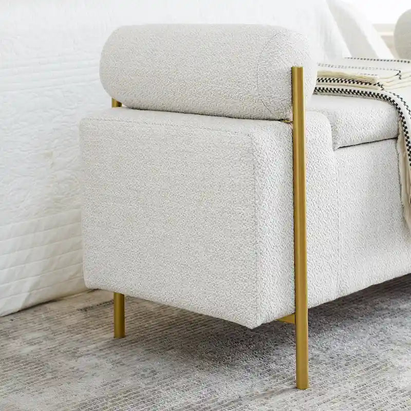 Upholstered Velvet Storage Bench