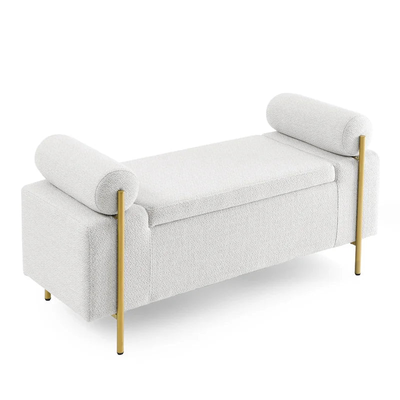 Upholstered Velvet Storage Bench