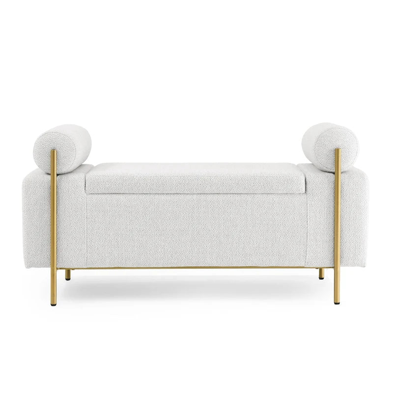 Upholstered Velvet Storage Bench