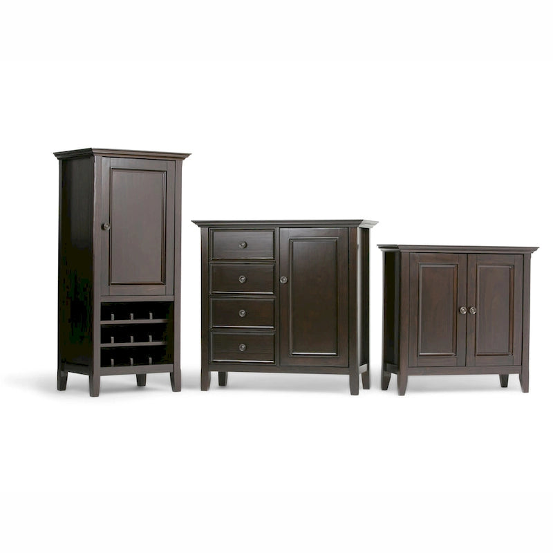 Solid Wood Transitional Low Storage Cabinet - 32w x 14d x 31 h