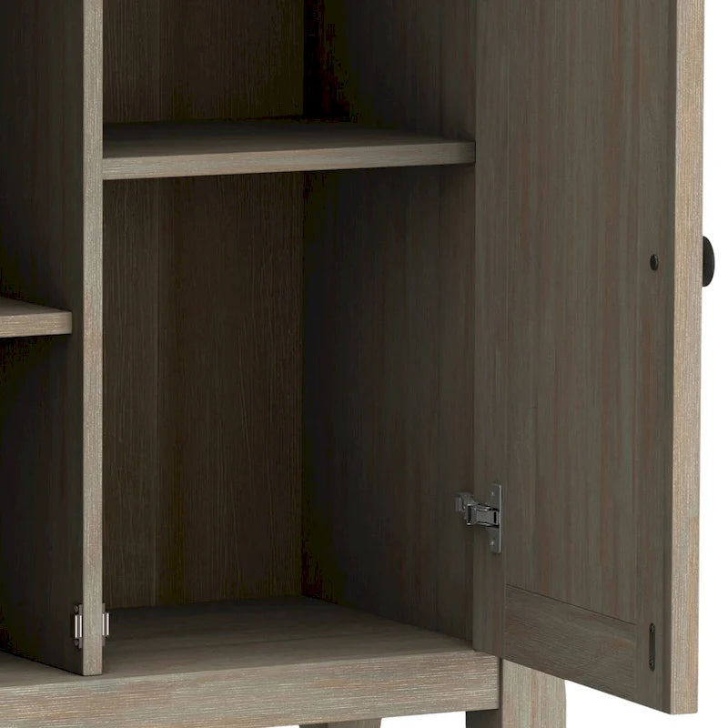Solid Wood Transitional Low Storage Cabinet - 32w x 14d x 31 h