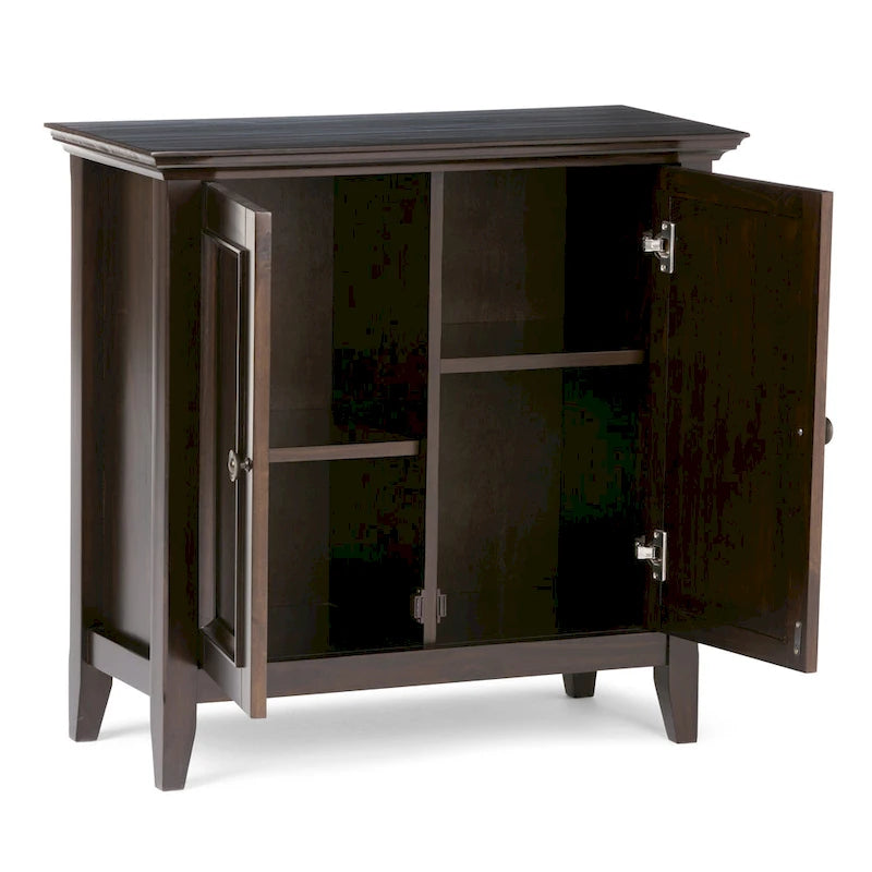 Solid Wood Transitional Low Storage Cabinet - 32w x 14d x 31 h