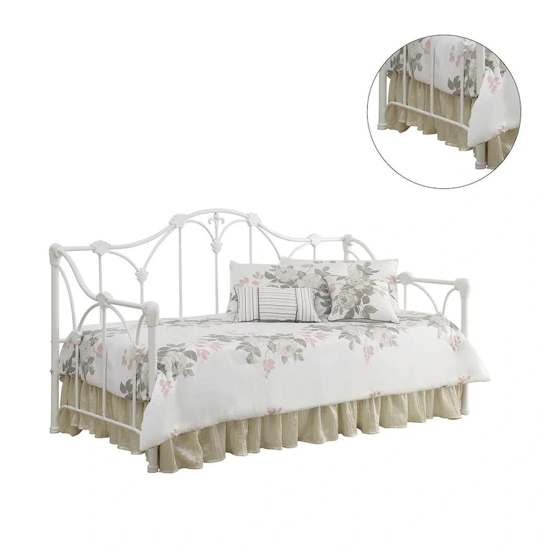 Metal Twin Daybed in White