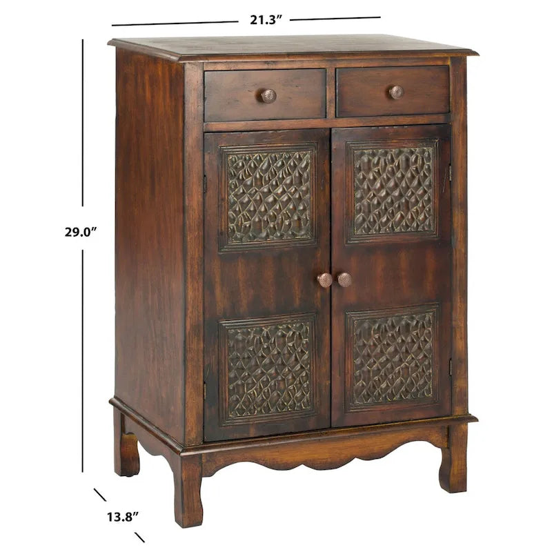 Dark Brown Storage Chest - 21.3 x 13.8 x 29 - 21Wx14Dx29H