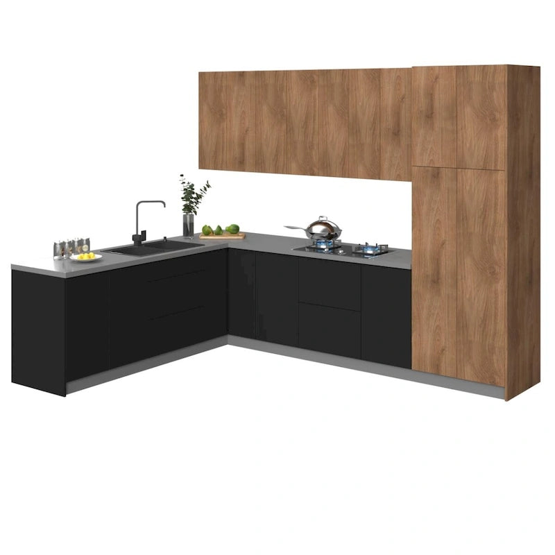 Natural Teak & Black Color Base Size 8x10Ft Wide - 126x96