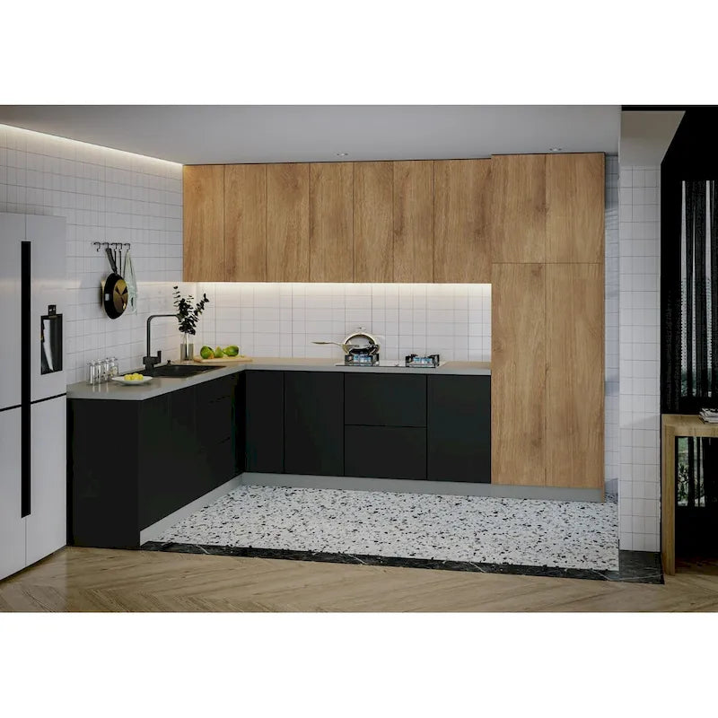 Natural Teak & Black Color Base Size 8x10Ft Wide - 126x96