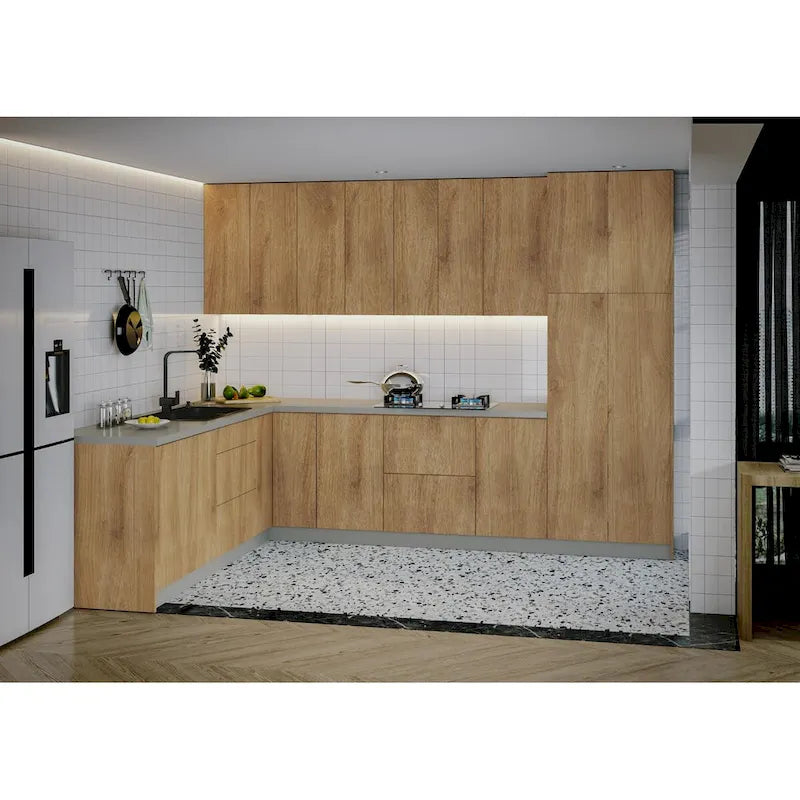 Natural Teak & Black Color Base Size 8x10Ft Wide - 126x96