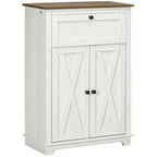 Kitchen Sideboard Storage Cabinet With Double Doors, Drawer, And Adjustable Shelf