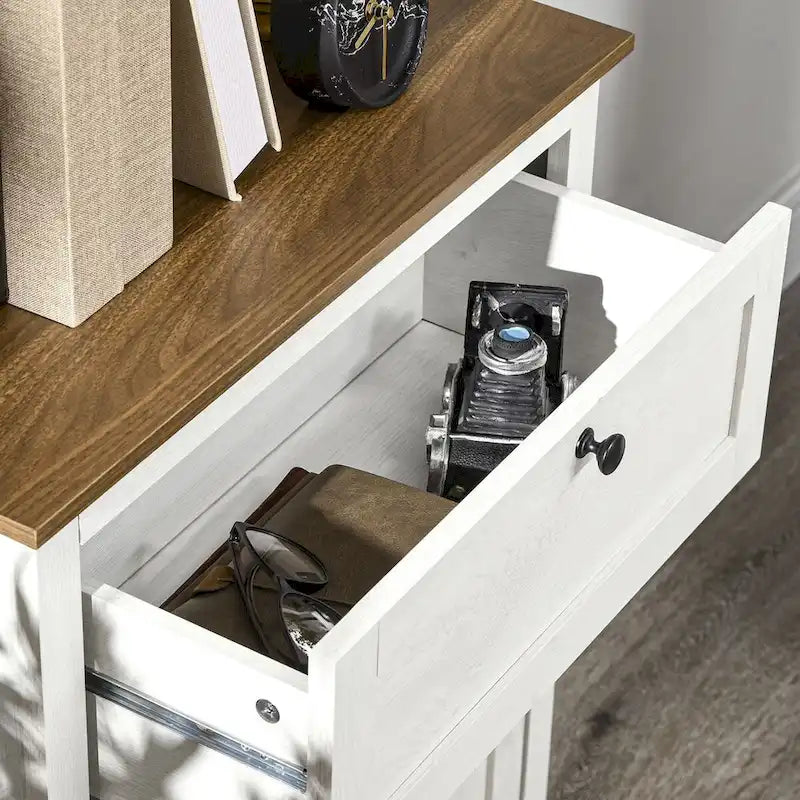 Kitchen Sideboard Storage Cabinet With Double Doors, Drawer, And Adjustable Shelf