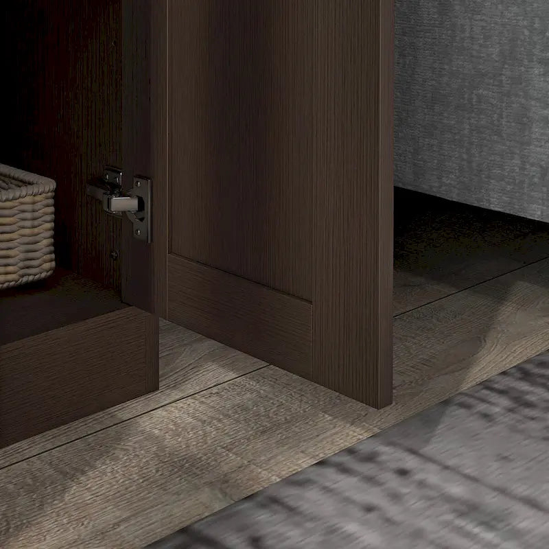 Kitchen Sideboard Storage Cabinet With Double Doors, Drawer, And Adjustable Shelf
