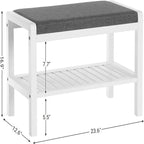 Botník lavice s polštářem – 32D x 60Š x 43V cm