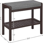 Botník lavice s polštářem – 32D x 60Š x 43V cm