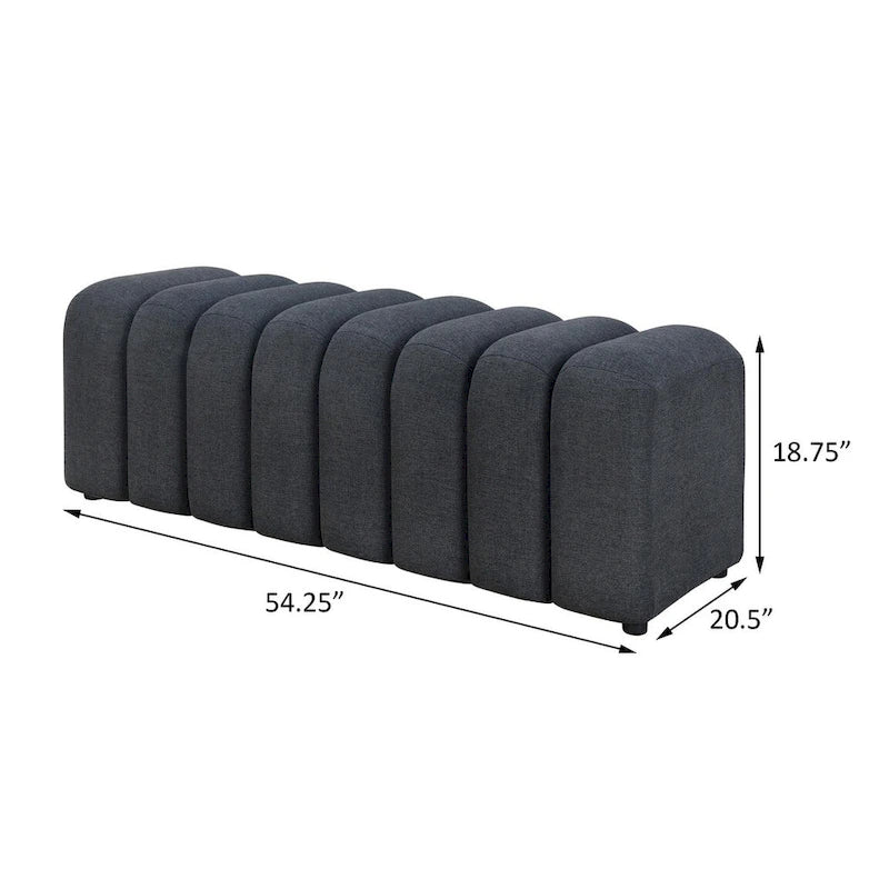 Channel Tufted Accent Bench