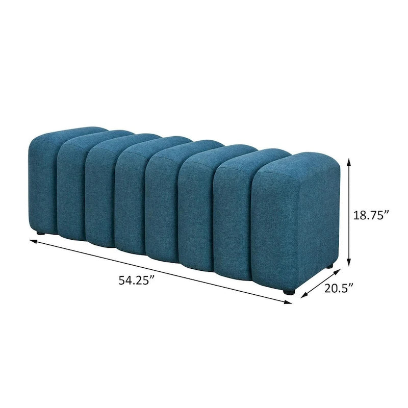 Channel Tufted Accent Bench
