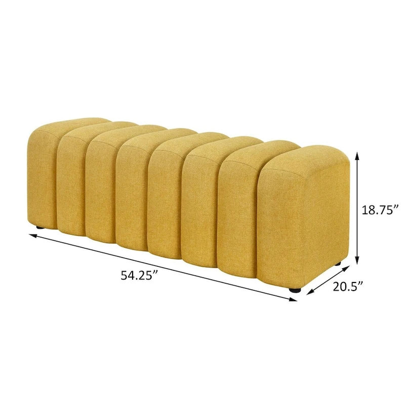 Channel Tufted Accent Bench