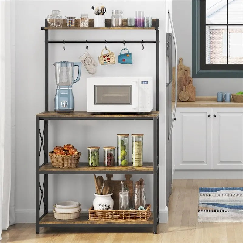 4-Tier Storage Shelf Kitchen baker's Microwave Oven Stand