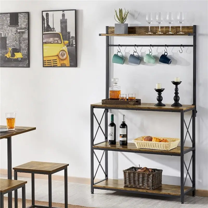 4-Tier Storage Shelf Kitchen baker's Microwave Oven Stand