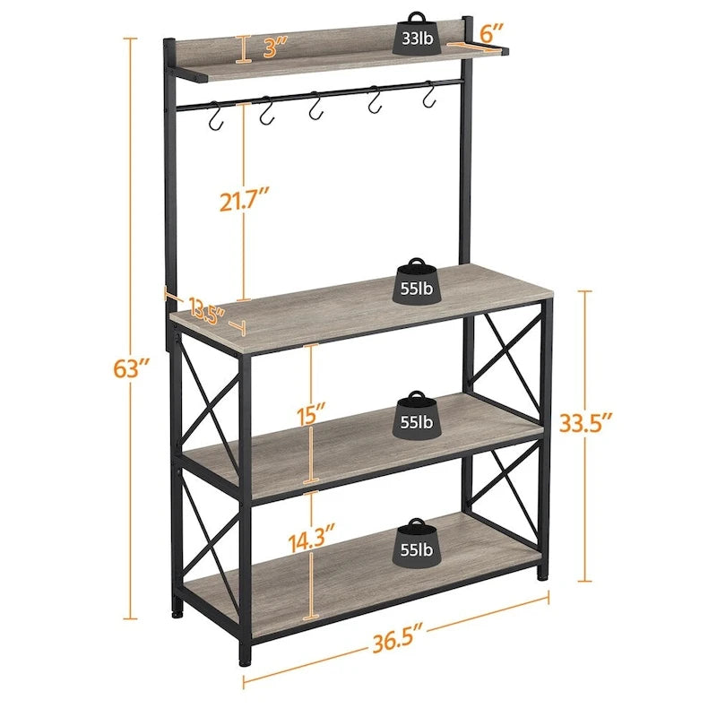 4-Tier Storage Shelf Kitchen baker's Microwave Oven Stand