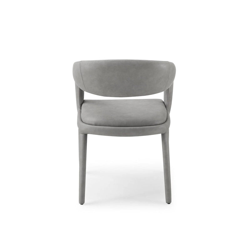 Modern Grey Leatherette Dining Chair