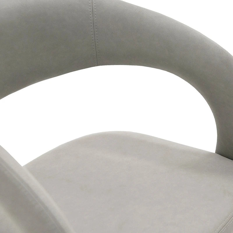 Modern Grey Leatherette Dining Chair